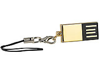 PConKey Slim USB-Speicherstick vergoldet, 16GB, wasserdicht; Flash-Laufwerke 