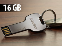 PConKey 16 GB USB-Speicherstick "sticKey", wasserdicht, schwarz