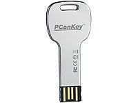PConKey 16 GB USB-Speicherstick "sticKey", wasserdicht, silber; Wasserfeste USB-Speichersticks 
