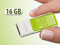 PConKey USB-Speicherstick UPD-116, grün/weiß, 16 GB; USB-3.0-Speichersticks 