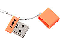 PConKey USB-2.0-Mini-Speicherstick "Square II CL", 8 GB, neonorange; USB Speicher Sticks 
