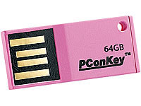 PConKey Super-Slim USB-Stick "wEe Pico" 64GB, wasserdicht, pink