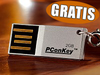 PConKey 2GB USB-Speicherstick ultramini "wEe Pico" inkl. Software-Suite