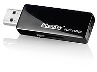 PConKey Eleganter USB-3.0-Speicherstick UPD-4128, 128 GB, schwarz