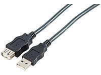 PConKey USB 2.0 High-Speed Verlängerungskabel 1,8 m schwarz