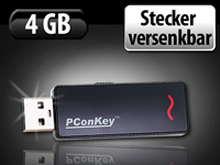 PConKey 4GB USB-Speicherstick "BlackMirror" USB2.0 (USB Stick)