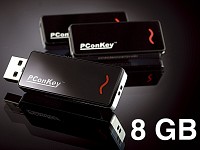 PConKey 8GB USB-Speicherstick "BlackMirror" USB2.0 (USB Stick)