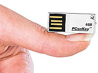 PConKey Super-Slim USB-Speicherstick "wEe Pico" mit 4 GB, wasserdicht; Flash-Laufwerke 