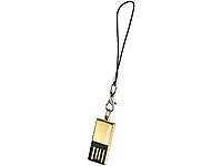 PConKey Ultramini USB-Speicherstick 8 GB, vergoldet; Flash-Laufwerke 