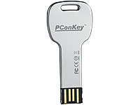 PConKey 4 GB USB-Speicherstick "sticKey", wasserdicht, silber