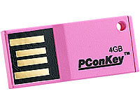 PConKey Super-Slim USB-Speicherstick "wEe Pico" 4GB, wasserdicht, pink; USB Speicher Sticks 