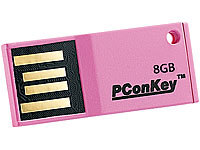PConKey Super-Slim USB-Speicherstick "wEe Pico" 8GB, wasserdicht, pink; Flash-Laufwerke 