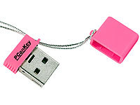 PConKey Mini-USB2.0-Speicherstick "Square II CL", 4 GB, neonpink; USB Speicher Sticks 