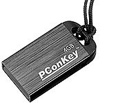 PConKey Winziger USB2.0-Speicherstick "UPD-204.XS", 4 GB, schwarz