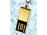 PConKey Slim USB-Speicherstick vergoldet, 64 GB, wasserdicht; Flash-Laufwerke 