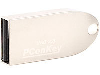 PConKey USB-3.0-Mini-Speicherstick MDS-332.alu, 32GB, Aluminiumgehäuse